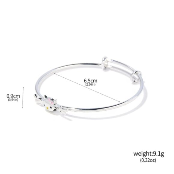 Hello Kitty Silver Semi Adjustable Bracelet NWT - Picture 5 of 5